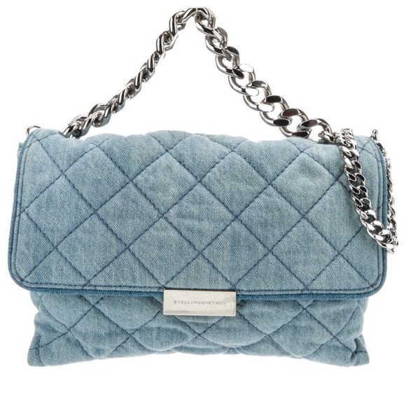 Stella McCartney Handbags - NWT - STELLA MCCARTNEY
Soft Quilted Denim Beckett Shoulder Bag In Blue
